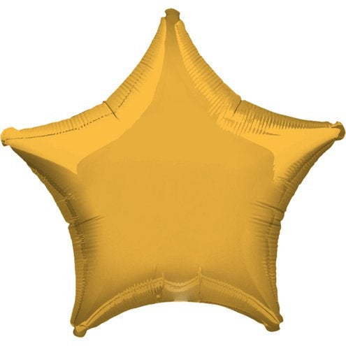 Gold Star 19" Foil Helium Balloon