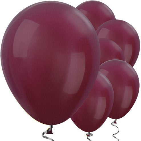 Burgundy Metallic 12" Round Latex Balloons