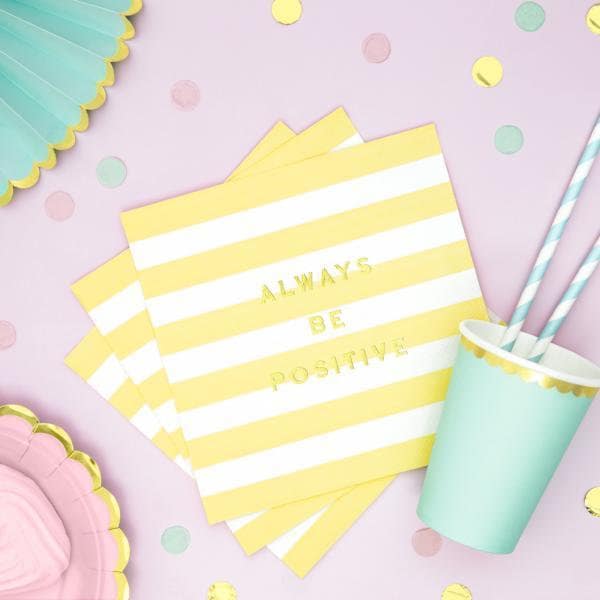 Mint and Gold Foil Paper Party Cups - Pack of 6