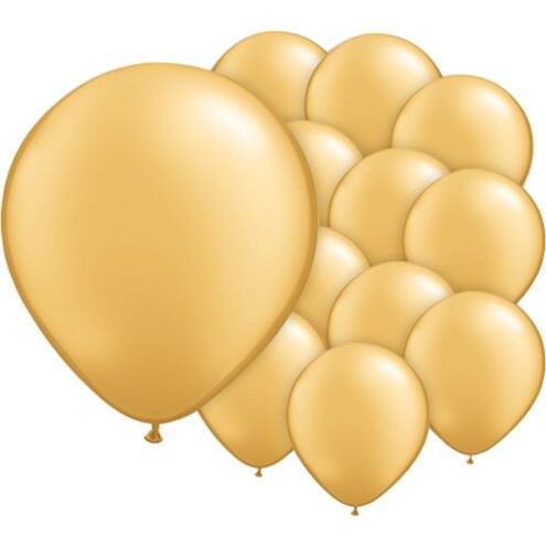 Small Gold Metallic 5" Round Latex Balloons - 5 Inch Mini Balloons