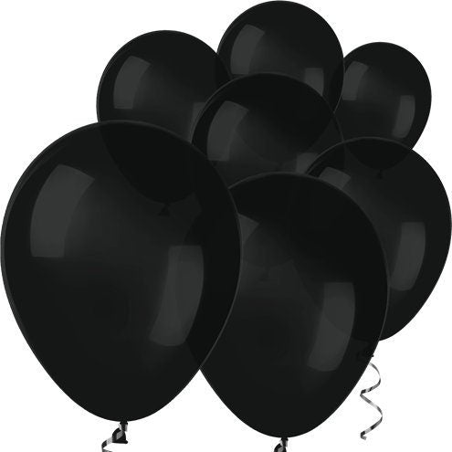 Small Black 5" Round Latex Balloons - 5 Inch Mini Balloons