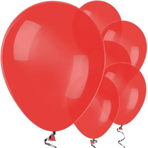 Red 12" round latex balloons - Party Balloons - Birthday Party Decorations