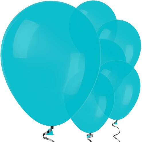 Turquoise Blue 12" round latex balloons - Party Balloons - Birthday Party Decorations