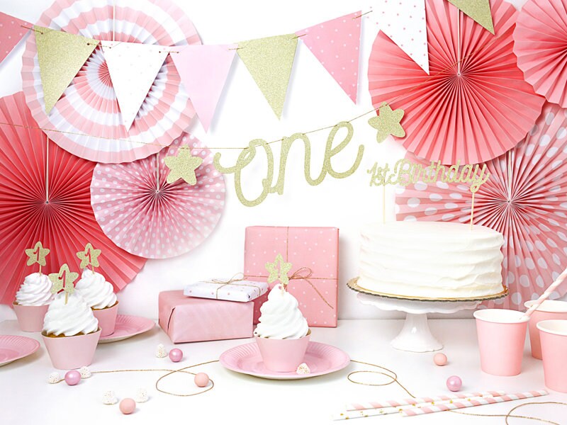 Pink and White Stripe Paper Straws - Birthday Party Straws - Princess Party Tableware - Pack of 10