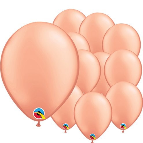 Small Rose Gold 5" Round Latex Balloons - 5 Inch Mini Balloons