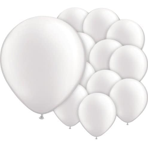 Small Pearl White 5" Round Latex Balloons - 5 Inch Mini Balloons