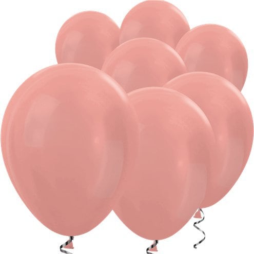 Small Rose Gold Metallic 5" Round Latex Balloons - 5 Inch Mini Balloons