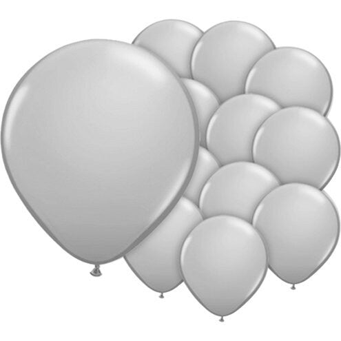 Grey 5" Round Latex Balloons - 5 Inch Mini Balloons