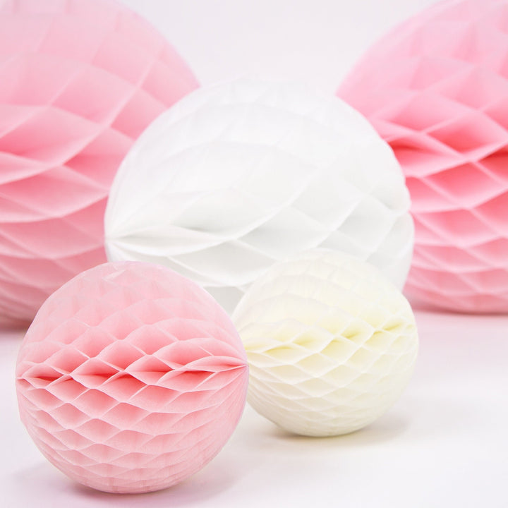 Small Pink honeycomb - Pastel pink paper 10cm honeycomb decoration - Party decorations - Birthday decorations - Baby shower decorations - x1