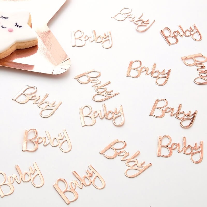 Rose Gold Baby Table Confetti - Twinkle Twinkle Table Scatters - Gold Baby Shower Accessories - Gender Neutral Baby Shower Decorations