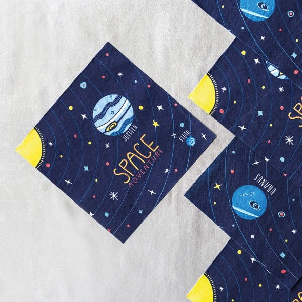 Space Party Napkins - Space Adventure Paper Cups - Space Party Paper Cups - Birthday Party Tableware - Pack of 20