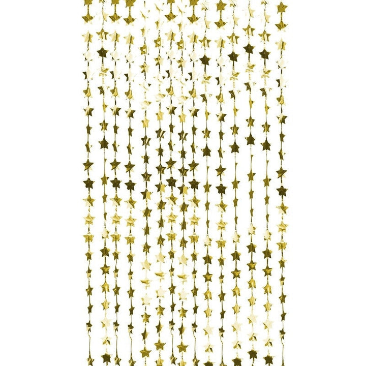 Gold Star Backdrop Curtain - Gold Christmas Decorations - Gold Party Decorations - Photo Booth Backdrop - Holiday Decor