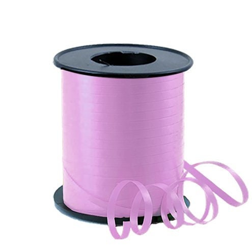 Pink Ribbon - Baby Pink Curling Balloon and Gift Wrap Ribbon - Birthday Ribbon - Baby Shower Ribbon - Present Wrapping Ribbon - 91m