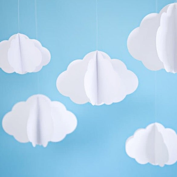 Clouds Decorations - White Hanging Cloud Decorations - Baby Shower Decorations - Birthday Decor -Party Decorations-Baby Nursery-1st Birthday