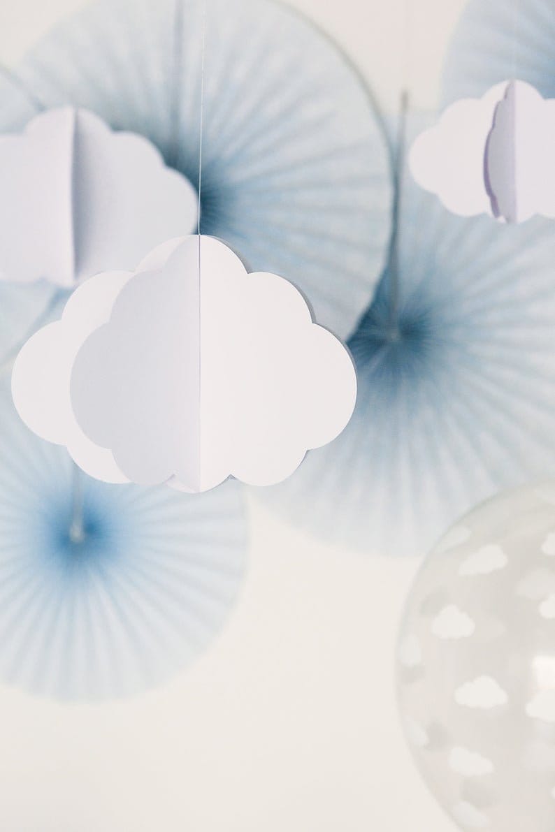 Clouds Decorations - White Hanging Cloud Decorations - Baby Shower Decorations - Birthday Decor -Party Decorations-Baby Nursery-1st Birthday