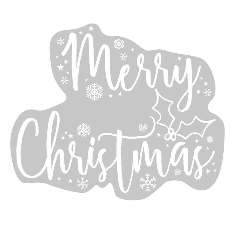 Merry Christmas Window Stickers - White Merry Christmas Shop Sticker - Christmas stickers - Christmas Decorations - Holiday Season Decor