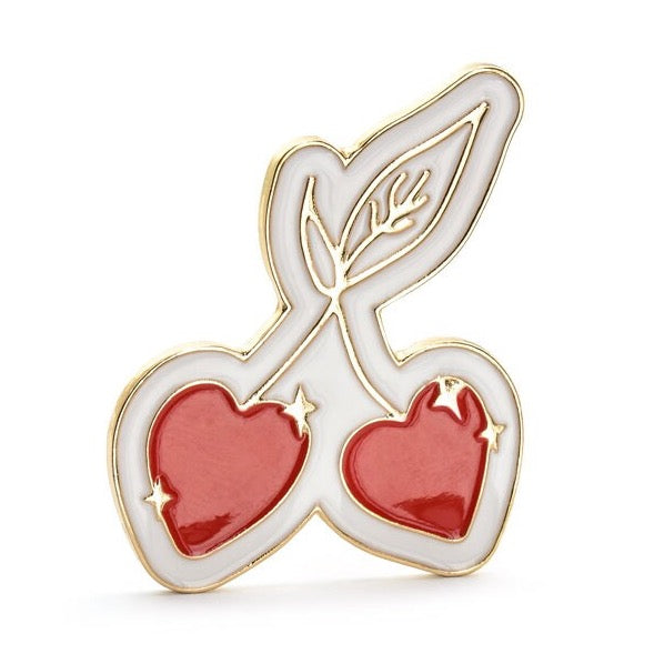 Cherries Enamel Pin - Cherry Pin Badge - Birthday Gift - Christmas Gifts - Food Gifts