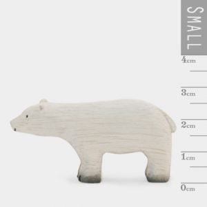 Small White Wooden Polar Bear - Small Wooden Christmas Ornament - Christmas Gift - Christmas Decorations - Holiday Decor - Xmas Homeware