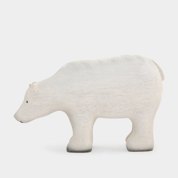 Large White Wooden Polar Bear - Large Wooden Christmas Ornament - Christmas Gift - Christmas Decorations - Holiday Decor - Xmas Homeware