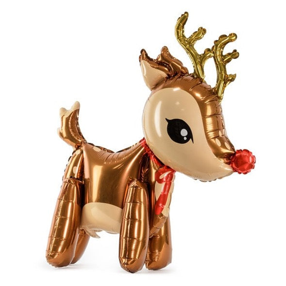 Rudolph Reindeer Balloon - Christmas Helium Balloon - Xmas Party Decorations - Seasonal Holiday Decor
