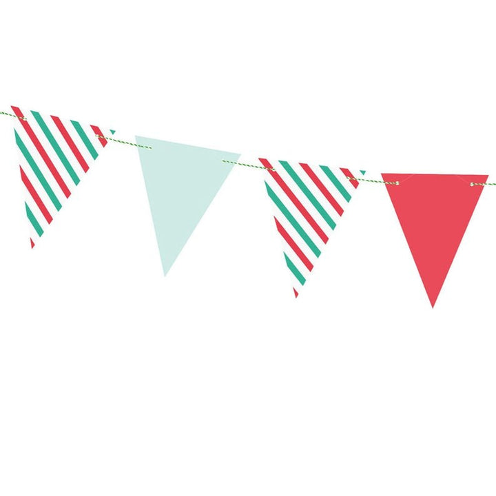 Christmas Bunting - Merry Xmas Garland - Christmas Garlands - Christmas Decorations - Red, White & Green - Holiday Decor