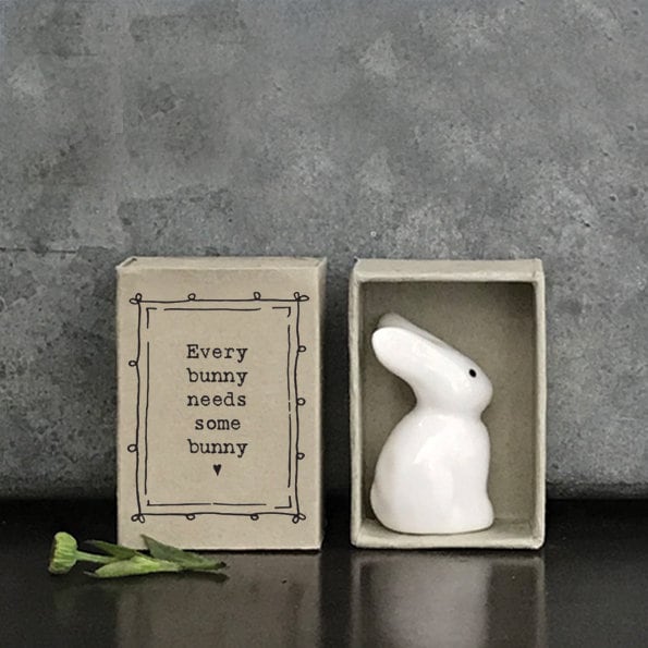 Porcelain Bunny Rabbit Matchbox Gift - Birthday Present - Gift For Friend - Friendship Gifts - Every Bunny Needs Some Bunny - East Of India