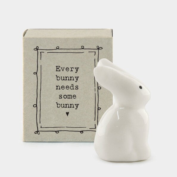 Porcelain Bunny Rabbit Matchbox Gift - Birthday Present - Gift For Friend - Friendship Gifts - Every Bunny Needs Some Bunny - East Of India