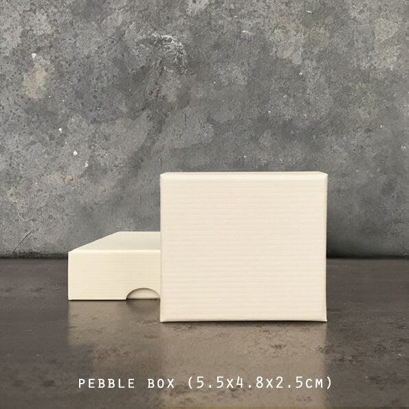Cream Gift Box - Mini Gift Box - Pebble Gift Box - Gift Box For Small Items - Jewellery Gift Box - East Of India