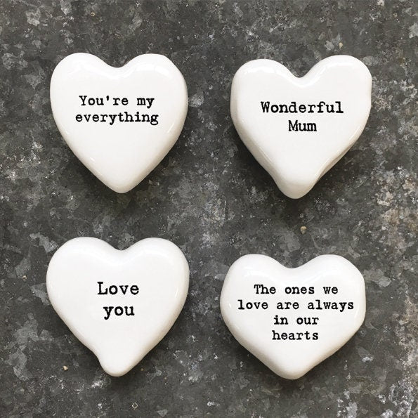 You're My Everything Heart Pebble - Keepsake Token - Valentine's - Birthday Present - Gift For Friend - Lockdown Gift - East Of India