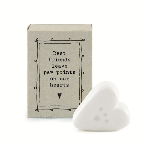 Porcelain Paw Prints Matchbox Gift - Best Friends - Gift For Friend - Friendship Gifts - Lockdown Present - East Of India