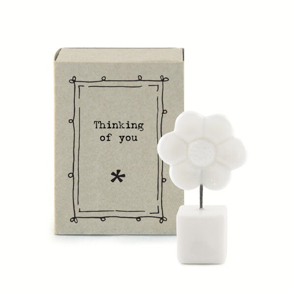 Porcelain Flower Matchbox Gift - Thinking Of You - Lockdown Gift - Gifts For Friends - Difficult Time Gifts - East Of India