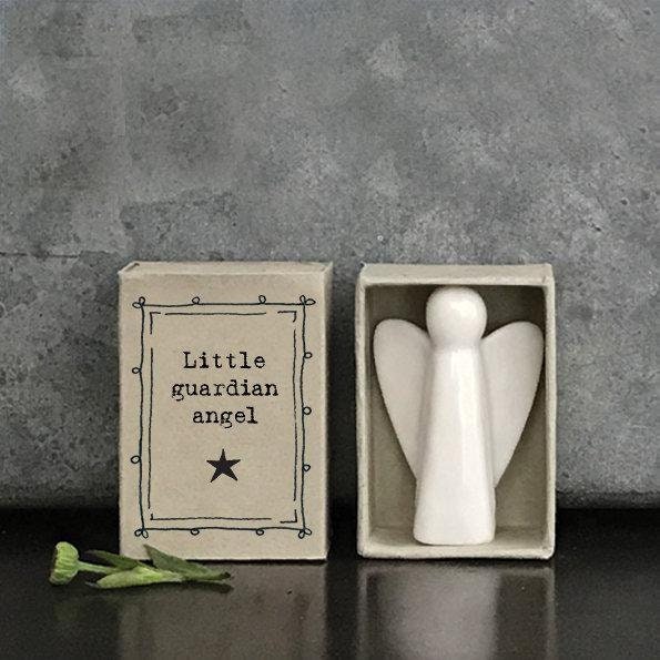 Porcelain Guardian Angel Matchbox Gift - Birthday Present - Gift For Friend - Friendship Gifts - Little Guardian Angel - East Of India