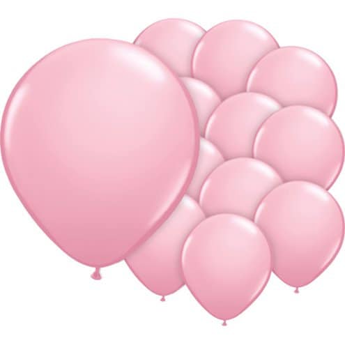 Small Pink 5" Round Latex Balloons - 5 Inch Mini Balloons - Pink Party Balloons - Birthday Decorations - Baby Shower Balloons
