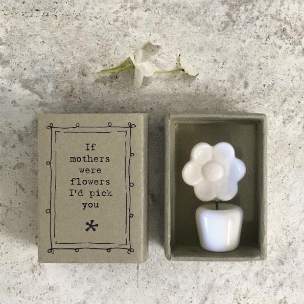 Porcelain Flower Matchbox Gift - Mother's Day Present - Gift For Mum - If Mothers Were Flowers - Birthday Gifts -flower In Pot-east Of India