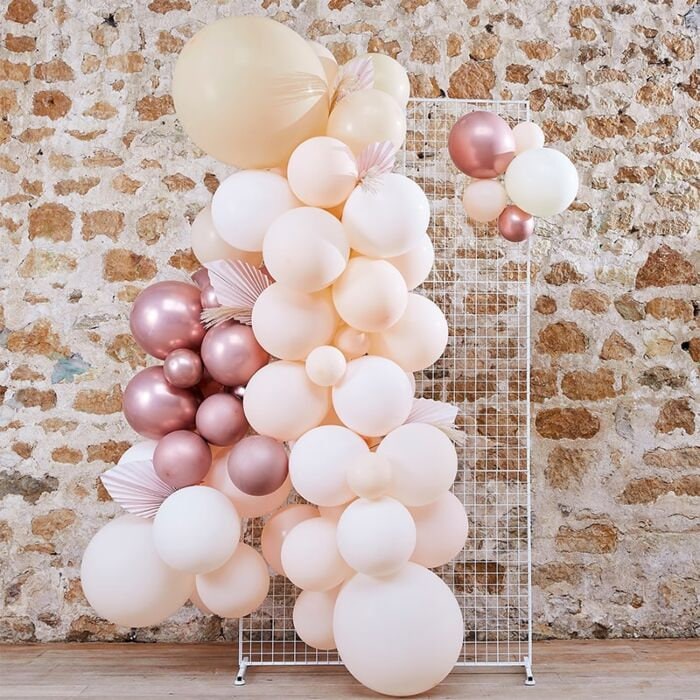 Rose Gold, Blush Pink & White Balloon Arch Kit - Pastel Balloon Garland - Wedding Decorations -Hen Party Balloons-Birthday Party Decorations