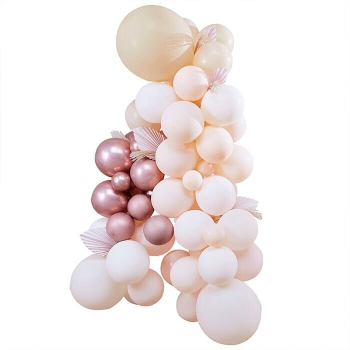 Rose Gold, Blush Pink & White Balloon Arch Kit - Pastel Balloon Garland - Wedding Decorations -Hen Party Balloons-Birthday Party Decorations