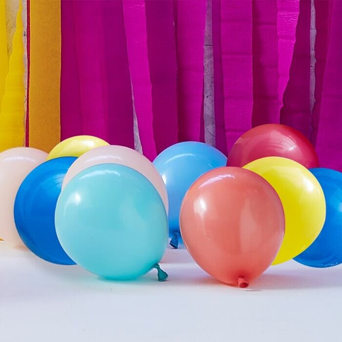Multicoloured Small 5" Balloons Pack - Rainbow Balloon Pack - Mini Balloons - Balloons For Box Stands - Party Decorations - Pack of 40