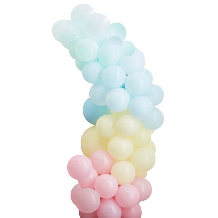 Pastel Balloon Arch Kit - Mixed Pastel Rainbow Balloon Garland - Hen Party Balloon Garland - Baby Shower Balloon Arch - Party Decorations