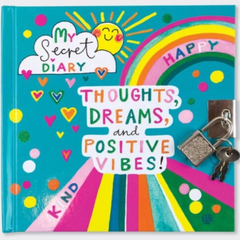 Kids Secret Diary With Lock - Notebook With Padlock And Two Keys - Thoughts & Dreams-Lockable Journal - Gift For Girl - Rachel Ellen Designs