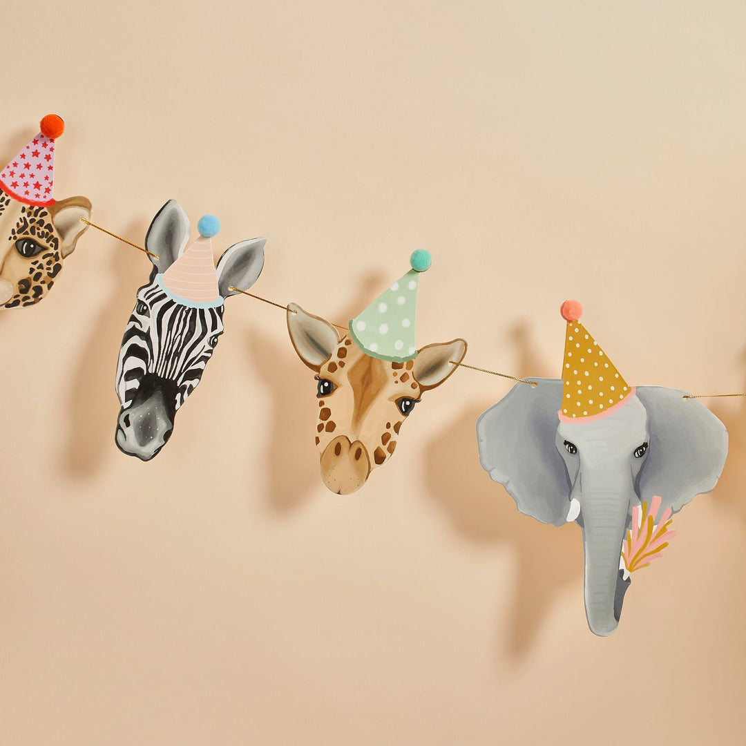 Safari Animals Garland - Safari Party Decoration - Jungle Animals Party Bunting - Wild One Party - Birthday Party Decorations - Zoo Animals