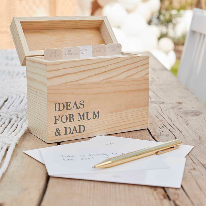 Baby Shower Guest Book Wooden Box - Ideas For Mum And Dad  - Baby Shower Guest Book Alternative - Parents To Be Gift - Baby Shower Keepsake
