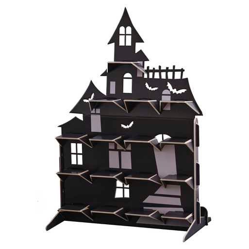 Halloween Treat Stand - Black Haunted House Snack Board - Halloween Party Decorations - Halloween Grazing Dinning Accessory -Halloween Decor