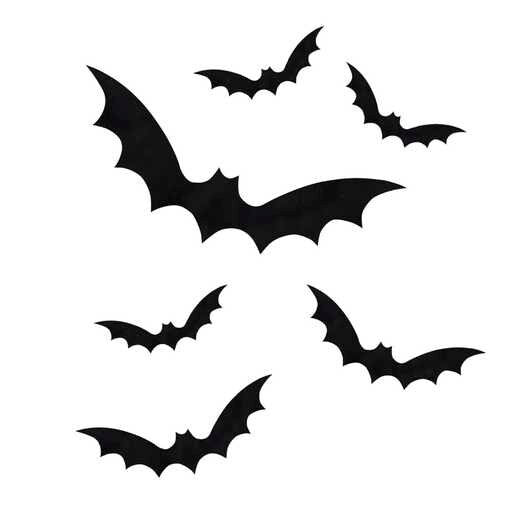 Bat Halloween Window Stickers - Black Bat Window Decorations - Halloween Party Decorations - Halloween Backdrop - Halloween Home Decor