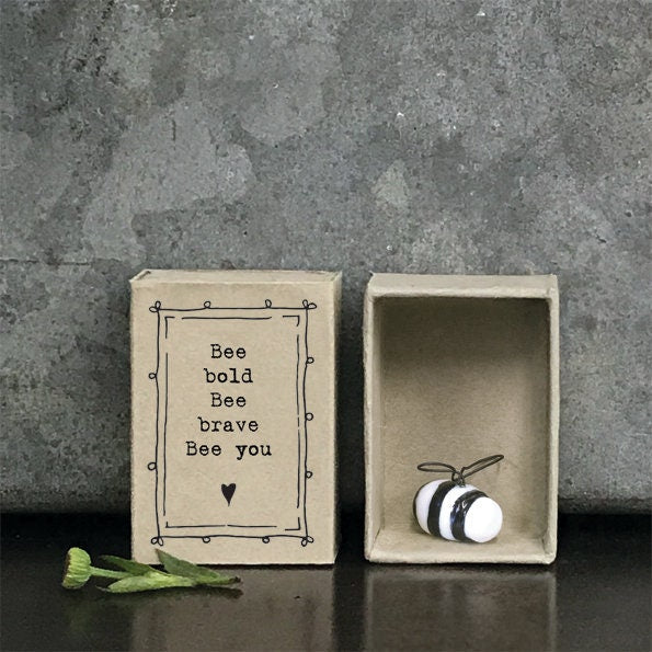 Bee Matchbox Gift - Birthday Present - Gift For Friend - Friendship Gifts  - Bee Bold Bee Brave Bee You - East Of India