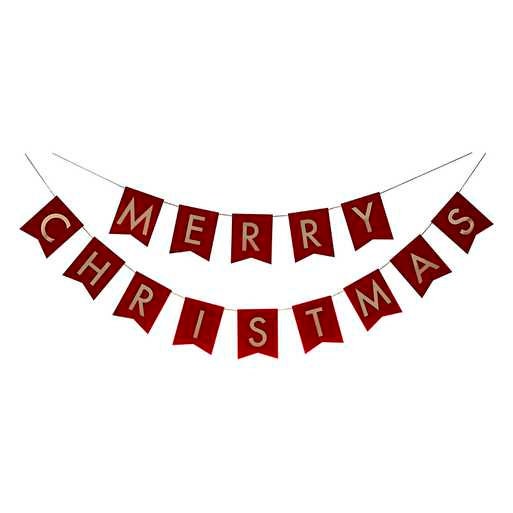 Merry Christmas Bunting - Red Velvet & Gold Christmas Bunting - Christmas Decorations - Merry Christmas Garland - Red Xmas - Holiday Decor