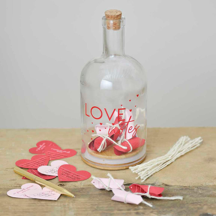 Love Notes In A Bottle Valentines Gift for Her - Gift for Him - Valentines Day Gift - Love Notes in a Jar - Wedding Gift - Proposal Gift