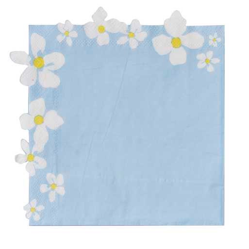 Blue Floral Napkins - Floral Paper Napkins - Easter Napkins - Birthday Napkins -Baby Shower-Hen Party Napkins-Afternoon Tea Party-Pack Of 16