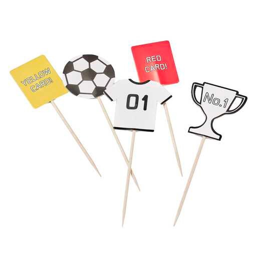 Football Cupcake Toppers - Football Birthday Party Cupcake Toppers - Football Party Supplies - Football Cake Decorations - Pack Of 12
