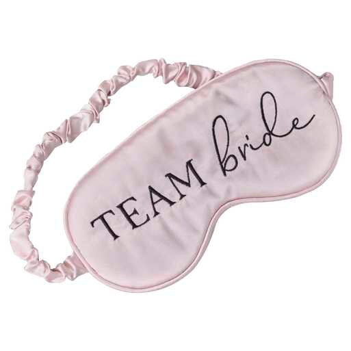 Team Bride Sleep Mask - Pink Satin Embroidered Team Bride Sleep Mask - Eye Mask - Bridal Gift - Bridesmaid Proposal - Hen Party Sleep Mask