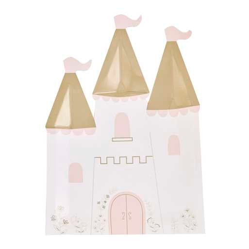 Princess Castle Party Plates - Birthday Party Castle Plates - Girls Birthday Party Decor - 1st Birthday Party - Unicorn Party - Pack Of 8